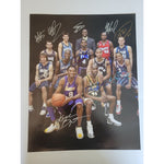 Load image into Gallery viewer, Kobe Bryant Shaquille O&#39;Neal Gary Payton Tim Duncan Dirk Nowitzki Steve Nash 16 x 20 photo sign with proof
