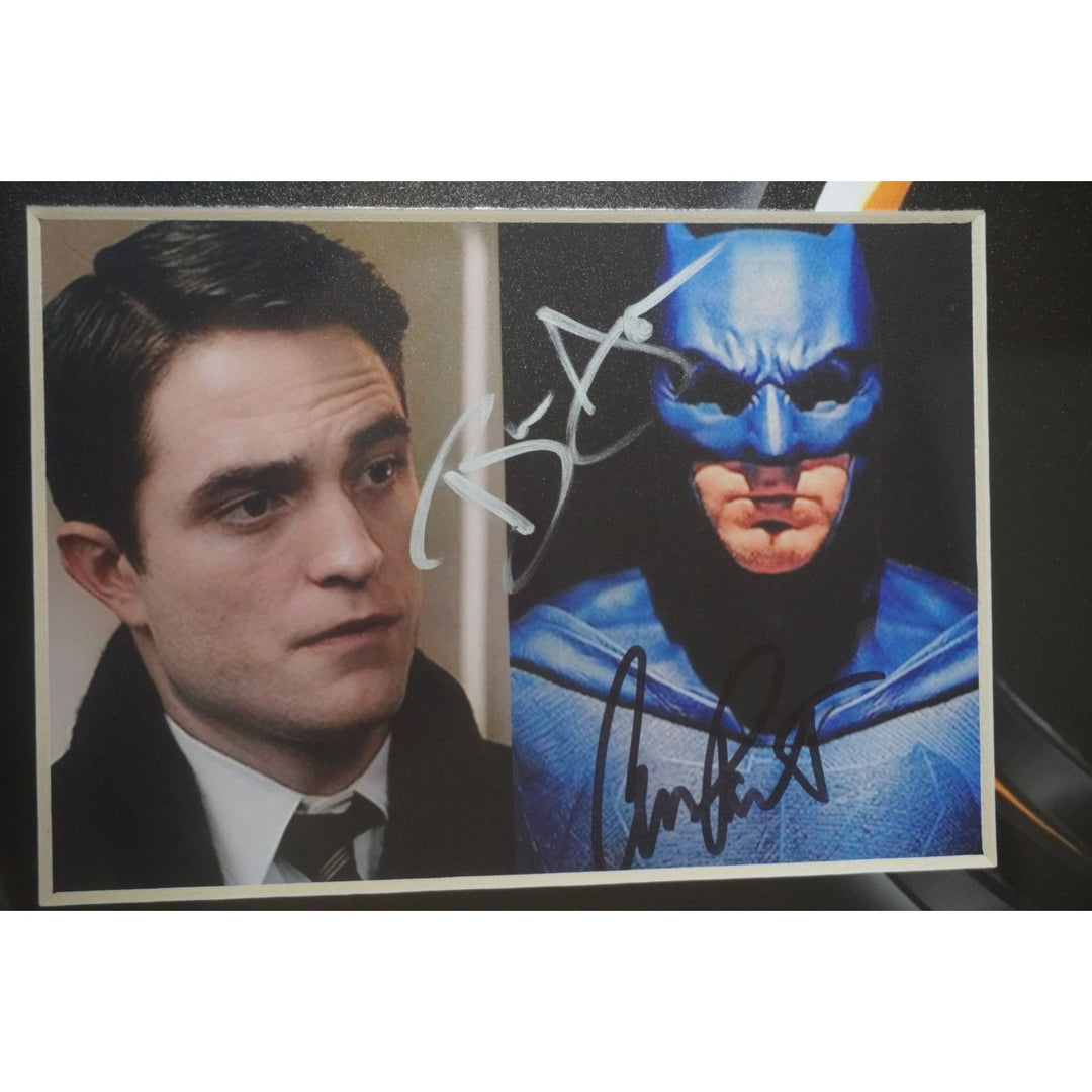 Batman Adam West, Michael Keaton, Christian Bale, Robert Pattinson, George Clooney, Ben Affleck 5x7 photos framed and signed with proof