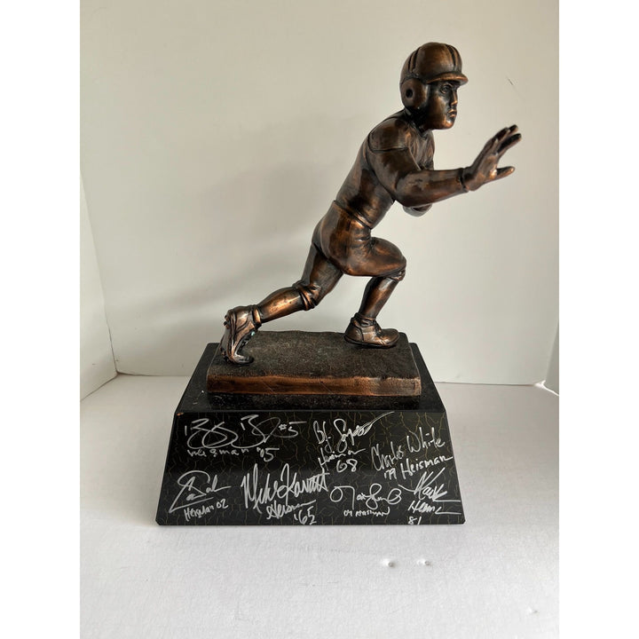 O.J. Simpson, Reggie Bush, Marcus Allen, Charles White, Heisman Trophy signed with proof