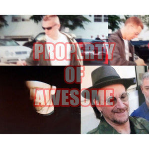 U2 Paul Hewson "Bono", The Edge, Adam Clayton, Larry Mullen signed guitar with proof