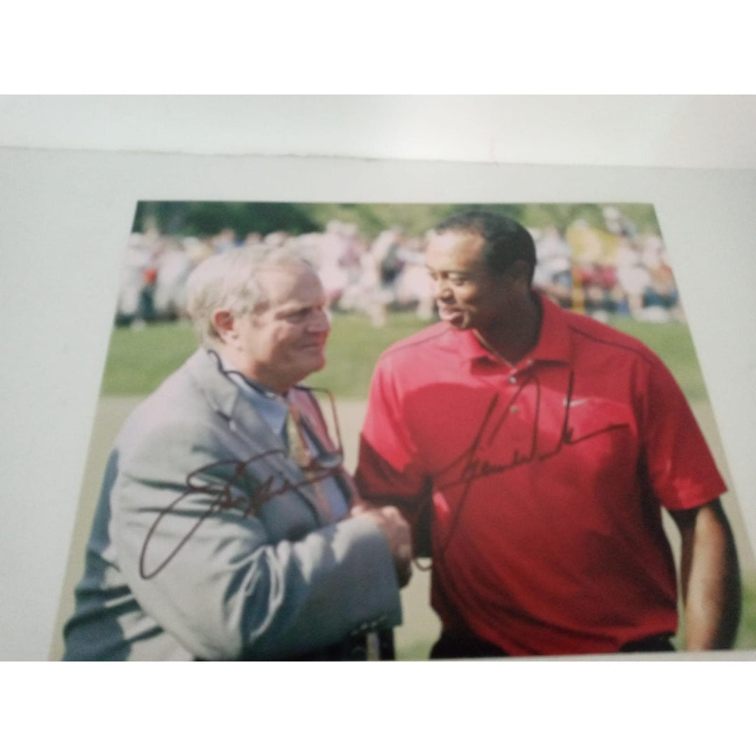 Tiger Woods and Jack Nicklaus 8 x 10 signed photo with proof - Awesome Artifacts 