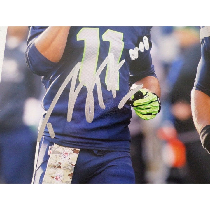 Seattle Seahawks Russell Wilson and Percy Harvin 8 by 10 signed photo - Awesome Artifacts 