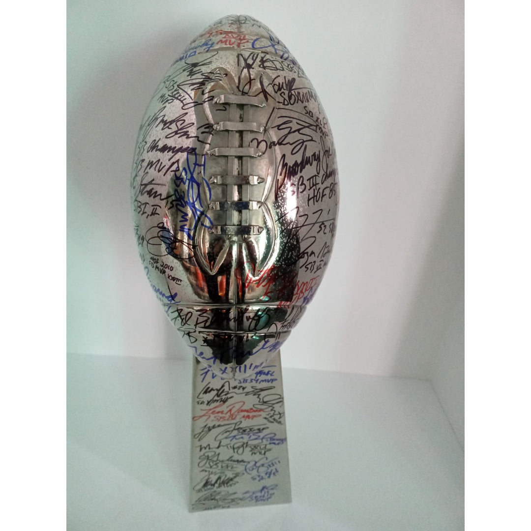 Super Bowl NFL MVP Lombardi trophy signed with proof including free case