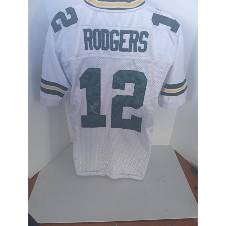 Aaron Rodgers size 48 Green Bay Packers game model jersey signed with proof