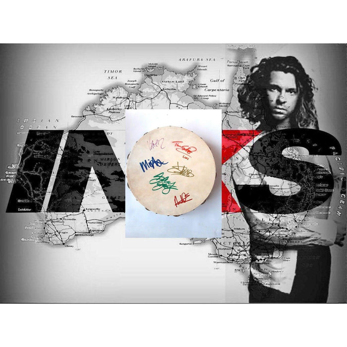 Michael Hutchence and INXS signed tambourine