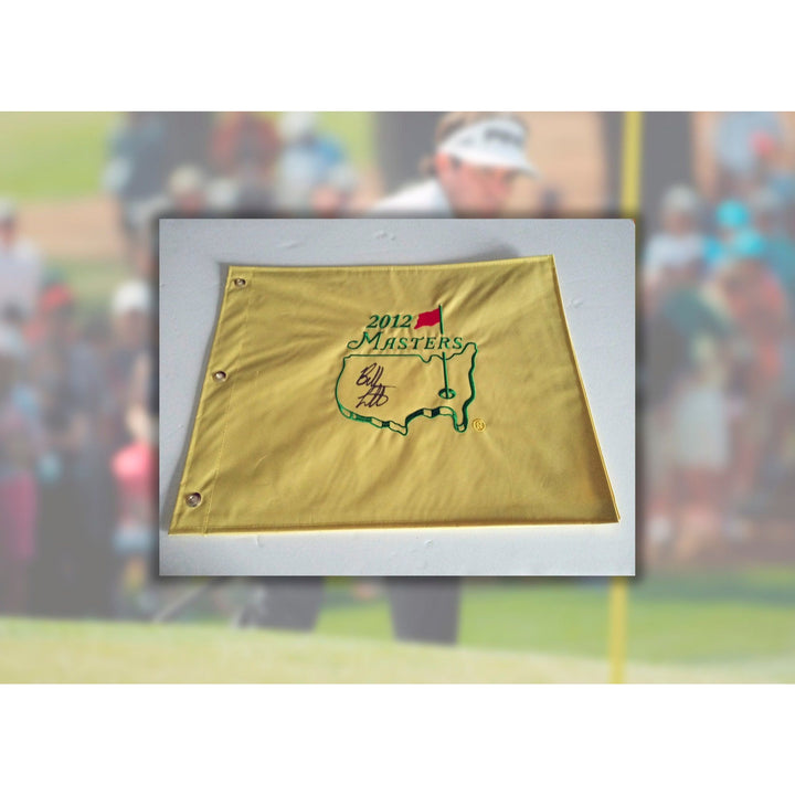 Bubba Watson 2012 Masters pin flag signed with proof