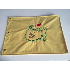 Bubba Watson 2014 Masters flag signed with proof