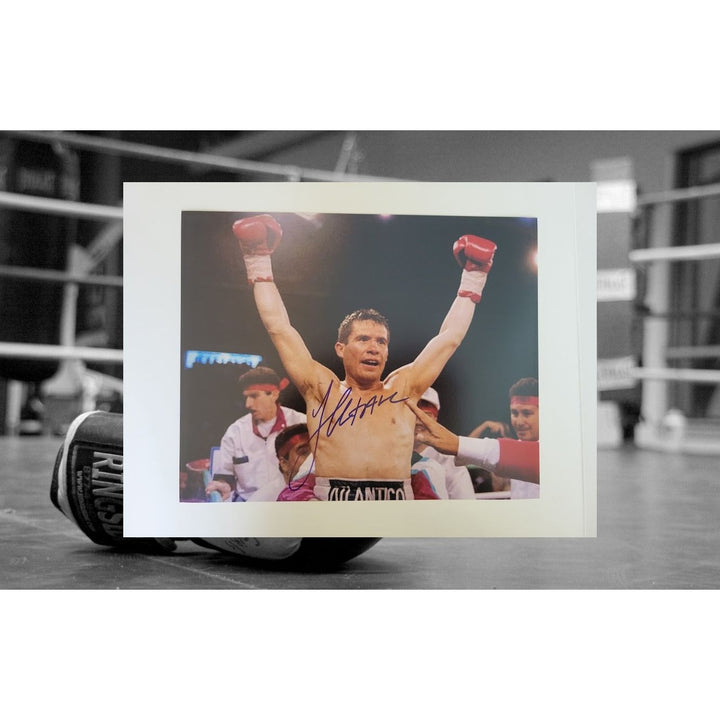 Julio Cesar Chavez 8 by 10 photo signed with proof