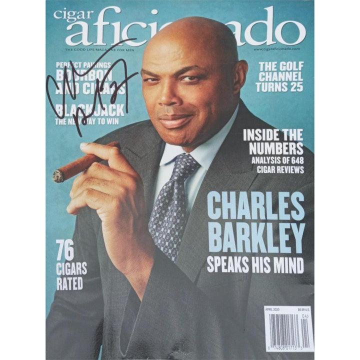 Charles Barkley Cigar Aficionado magazine cover signed