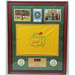 Load image into Gallery viewer, Phil Mickelson 2010 Masters Golf pin flag framed 32in x 26in signed with proof
