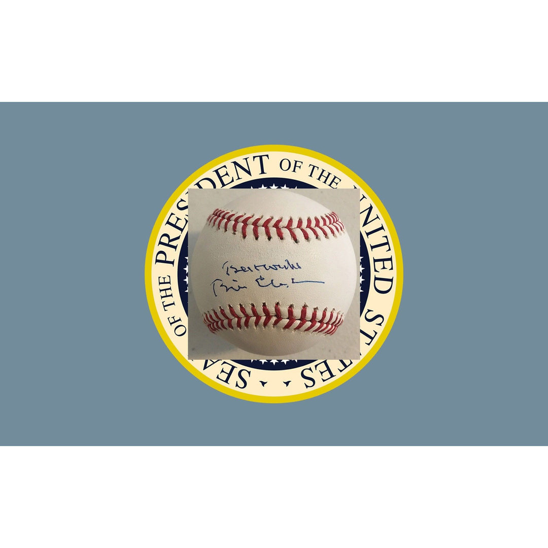 President Bill Clinton signed baseball with proof - Awesome Artifacts 