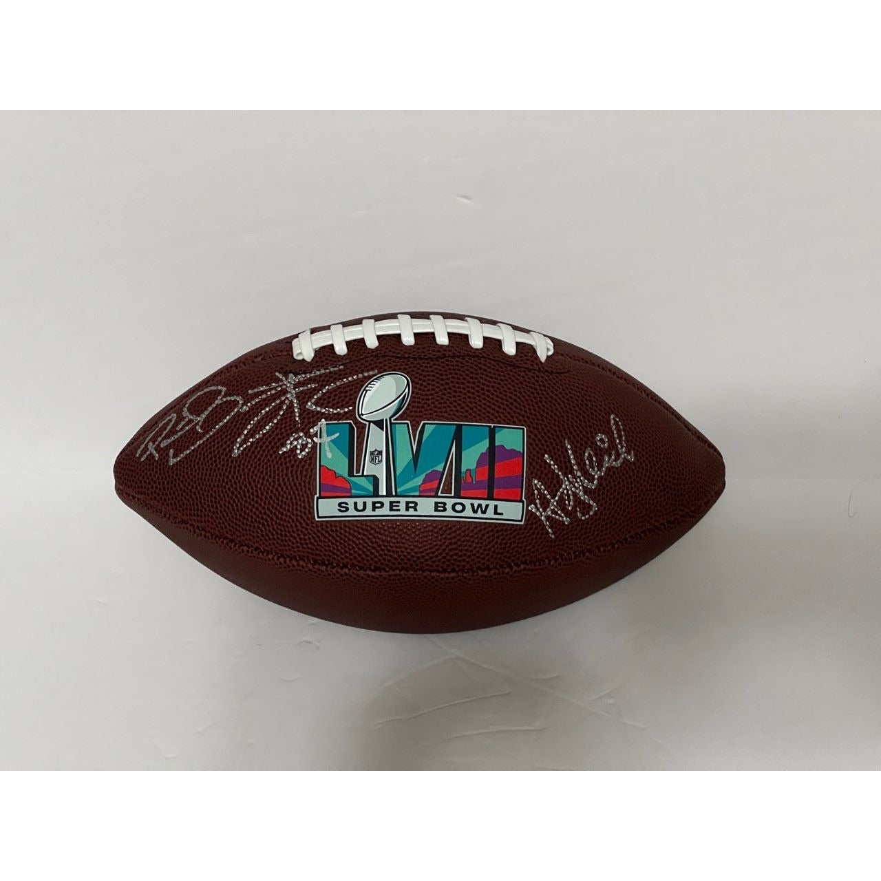 Patrick Mahomes and Andy Reid NFL game football signed with proof