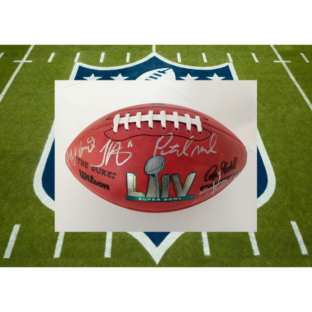 Patrick Mahomes Autographed Wilson The Duke Team Logo Football - BAS