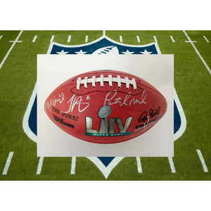 Patrick Mahomes and Andy Reid NFL game football signed with proof