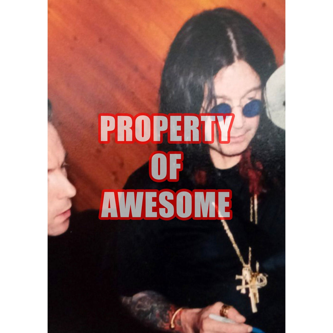 Ozzy Osbourne Black Sabbath 8 by 10 signed photo with proof - Awesome Artifacts 