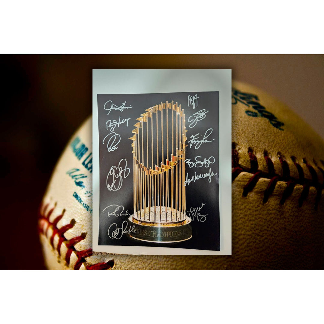 Dennis Eckersley Jim Palmer Fernando Valenzuela Brett saberhagen Tim Lincecum Ron Guidry CC Sabathia World Series winning pitchers 11x17 pho