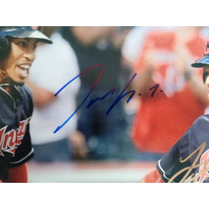 Francisco Lindor and Jose Ramirez signed 8 x 10 photo with proof