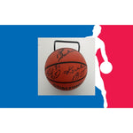 Load image into Gallery viewer, Kobe Bryant Jerry Buss Phil Jackson Shaquille O&#39;Neal mini basketball signed with proof
