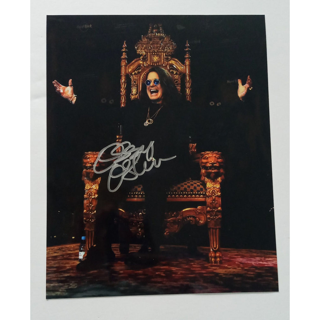 Ozzy Osbourne Black Sabbath 8 by 10 signed photo with proof - Awesome Artifacts 