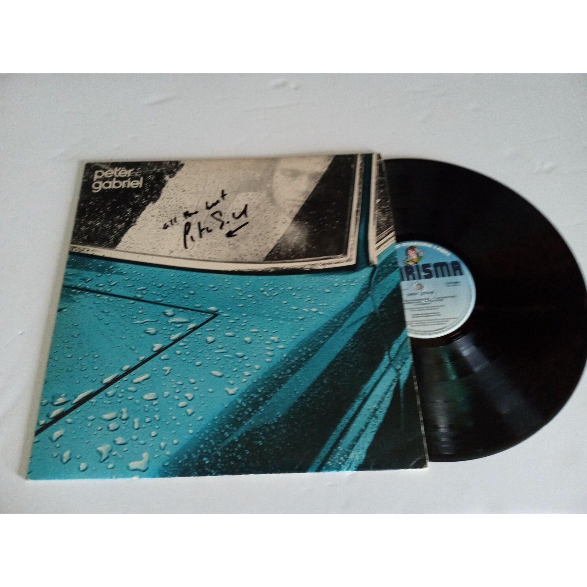 Peter Gabriel LP signed with proof
