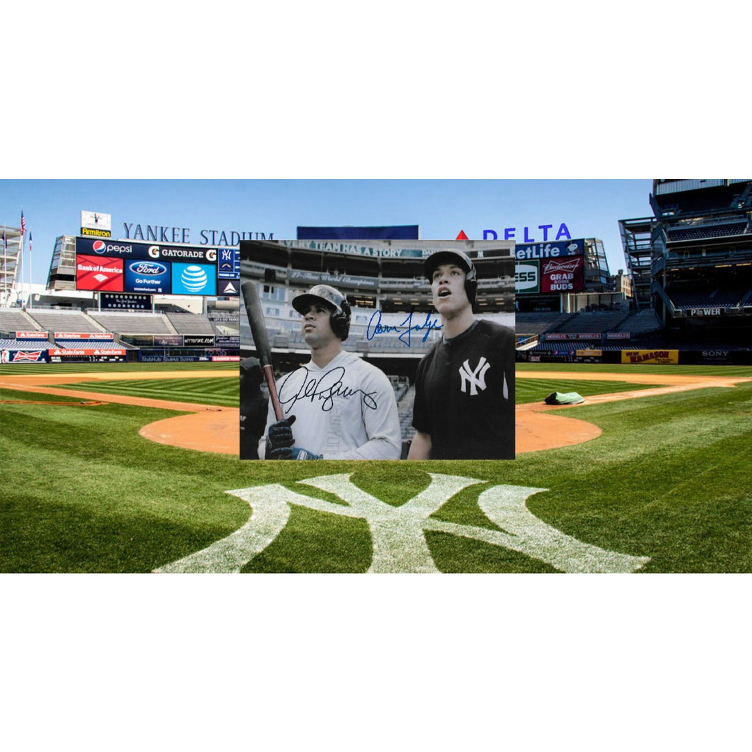 Alex Rodriguez and Aaron judge 8 by 10 signed photo with proof