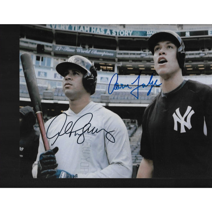 Alex Rodriguez and Aaron judge 8 by 10 signed photo with proof