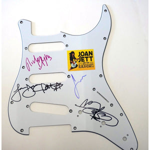 Joan Jett and the Blackhearts guitar pickguard signed