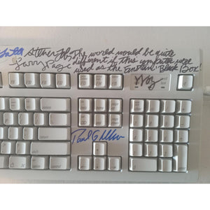 Bill Gates Paul Allen Steve Jobs Elon Musk Jeff Bezos Pioneers of the internet vintage keyboard signed with proof