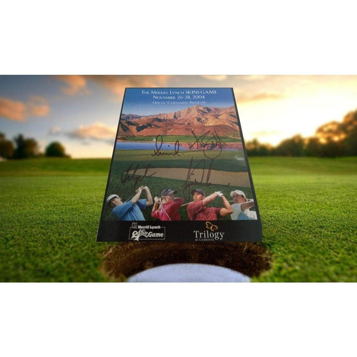 Tiger Woods Annika sorenstam Adam Scott Fred Couples signed program with proof
