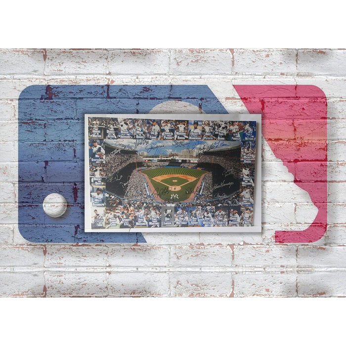 Whitey Ford, Derek Jeter,  30 New York Yankees all-time greats signed photo with proof