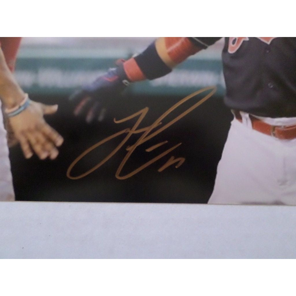 Francisco Lindor and Jose Ramirez a by 10 signed photo