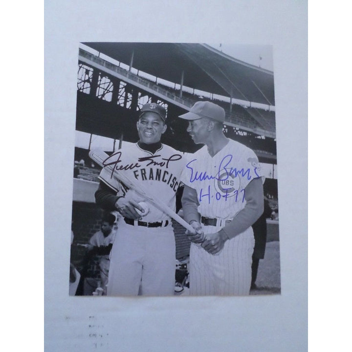 Willie Mays and Ernie Banks 8 by 10 signed photo - Awesome Artifacts 