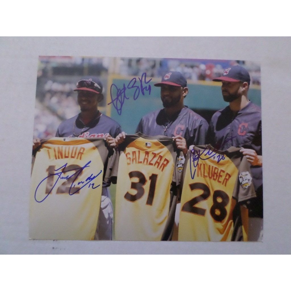 Francisco Lindor Danny Salazar Corey kluber a 10 sided photo