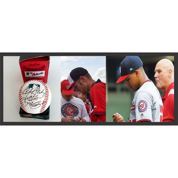 Max Scherzer Stephen Strasburg Juan Soto Washington Nationals signed MLB baseball - Awesome Artifacts 