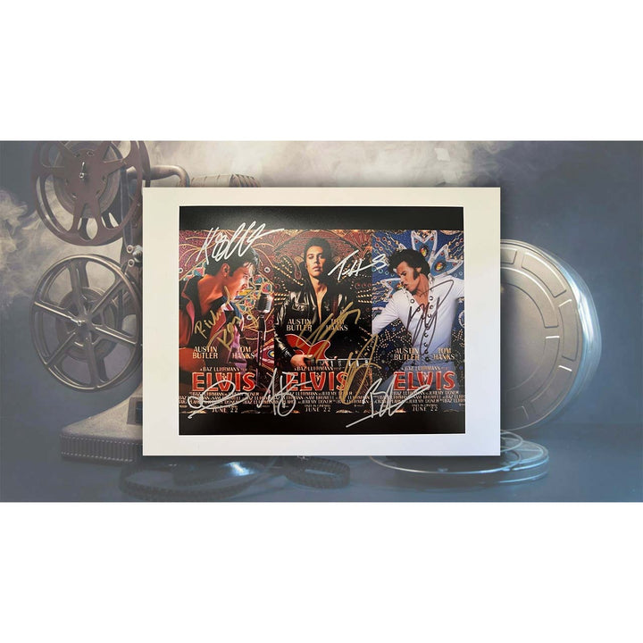 Austin Butler Tom Hanks Elvis cast signed 8x10 photo