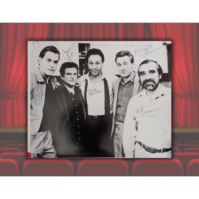 Robert DeNiro, Joe Pesci, Martin Scorsese, Ray Liotta Goodfellas 30x24 poster signed with proof