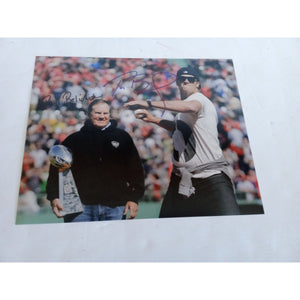 Tom Brady and Bill Belichick New England Patriots 8 by 10 signed photo with proof