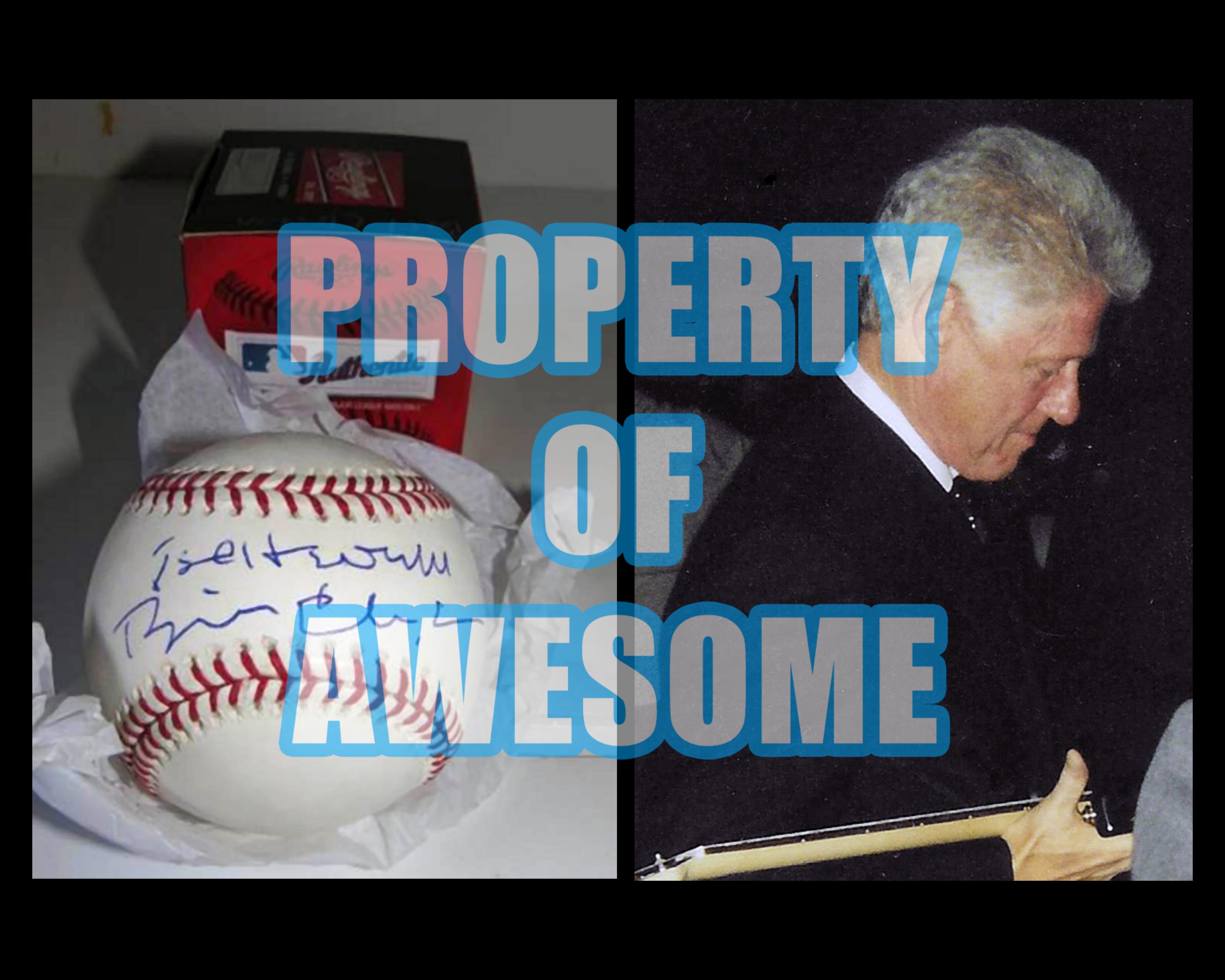 Bill Clinton signed baseball with proof $499