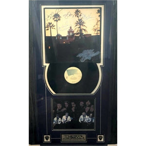 Glen Frey Don Henley Joe Walsh "Welcome to the Hotel California " signed and framed with proof