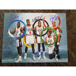 Load image into Gallery viewer, Michael Jordan, Magic Johnson, Charles Barkley, Patrick Ewing, Karl Malone 11 by 14 photo  signed
