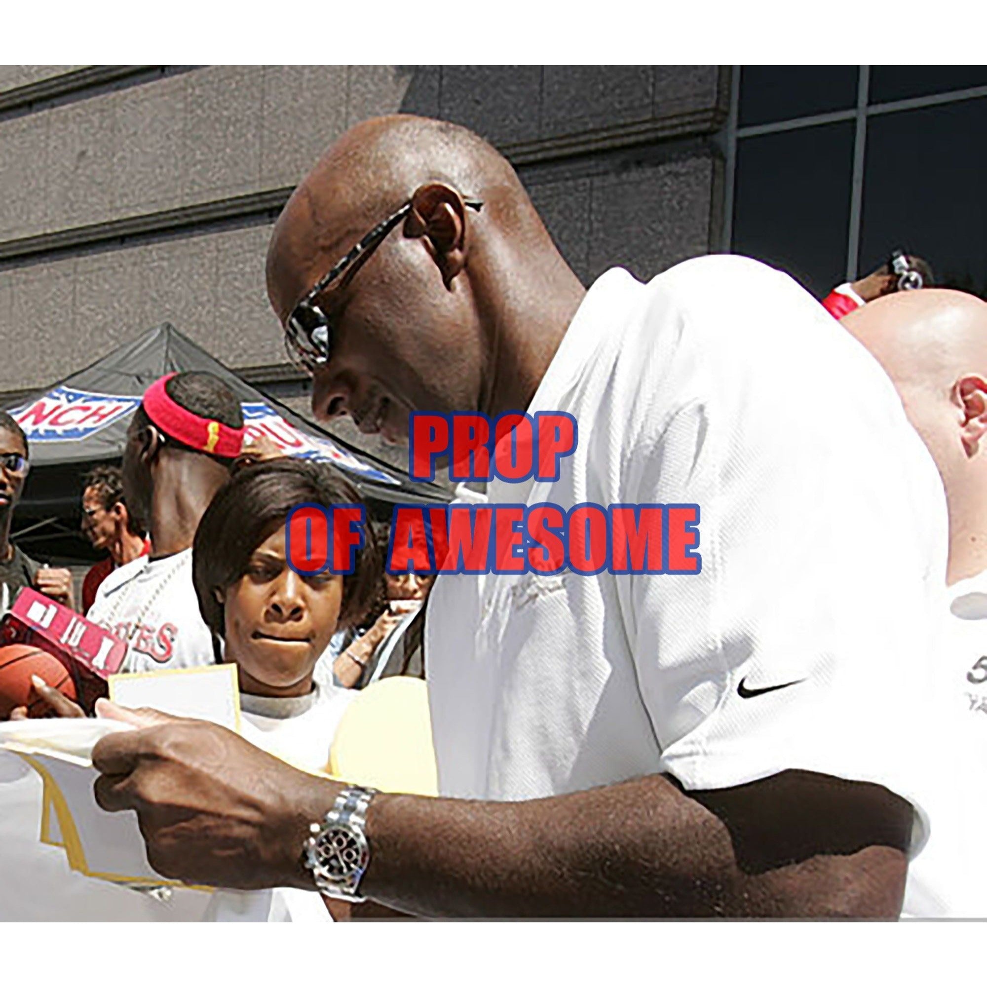 Michael Jordan, Julius Erving, Clyde Drexler 11 x 14 signed photo with proof
