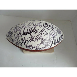 New England Patriots 2004 Super Bowl champs team signed football with proof