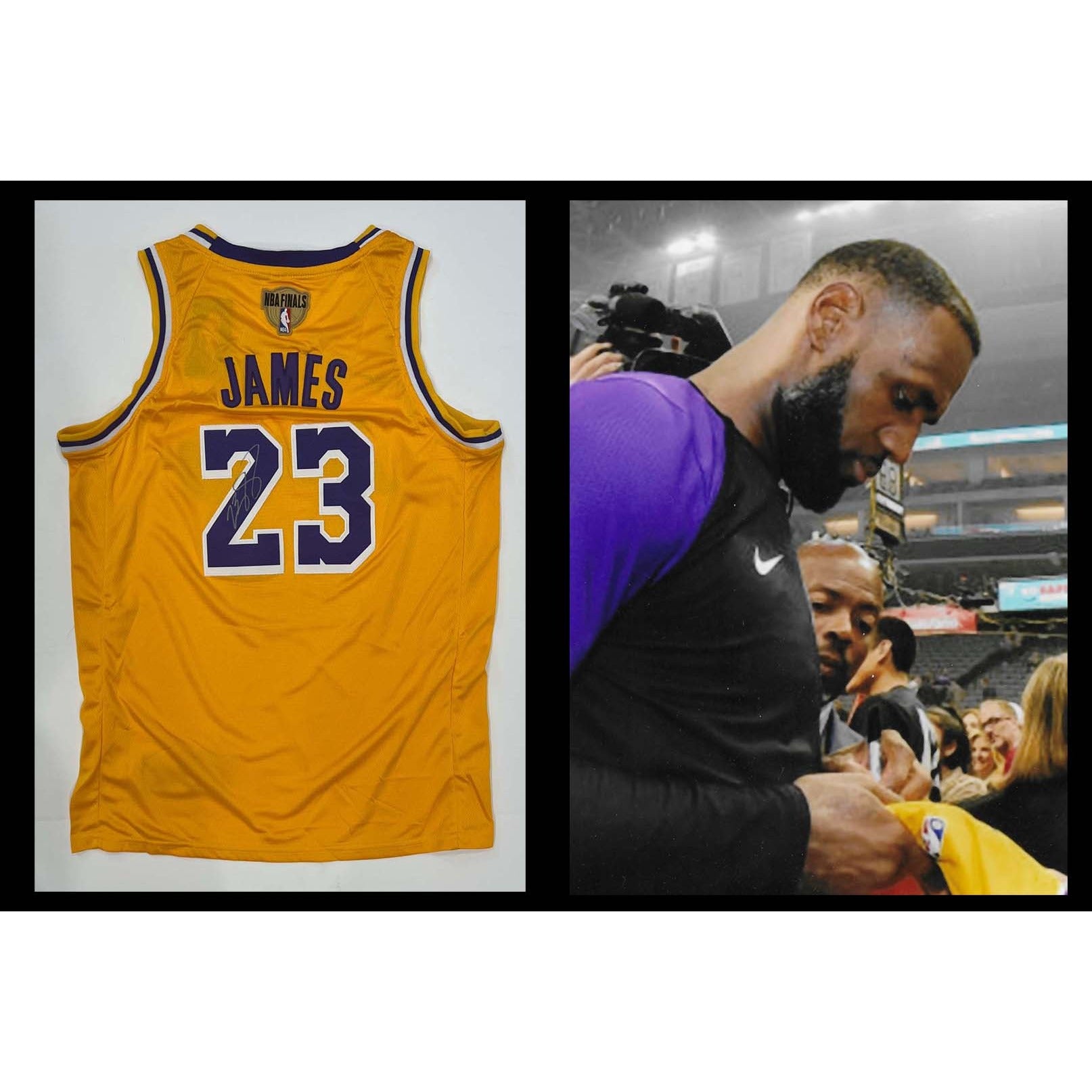 LeBron James Los Angeles Lakers game model jersey signed with