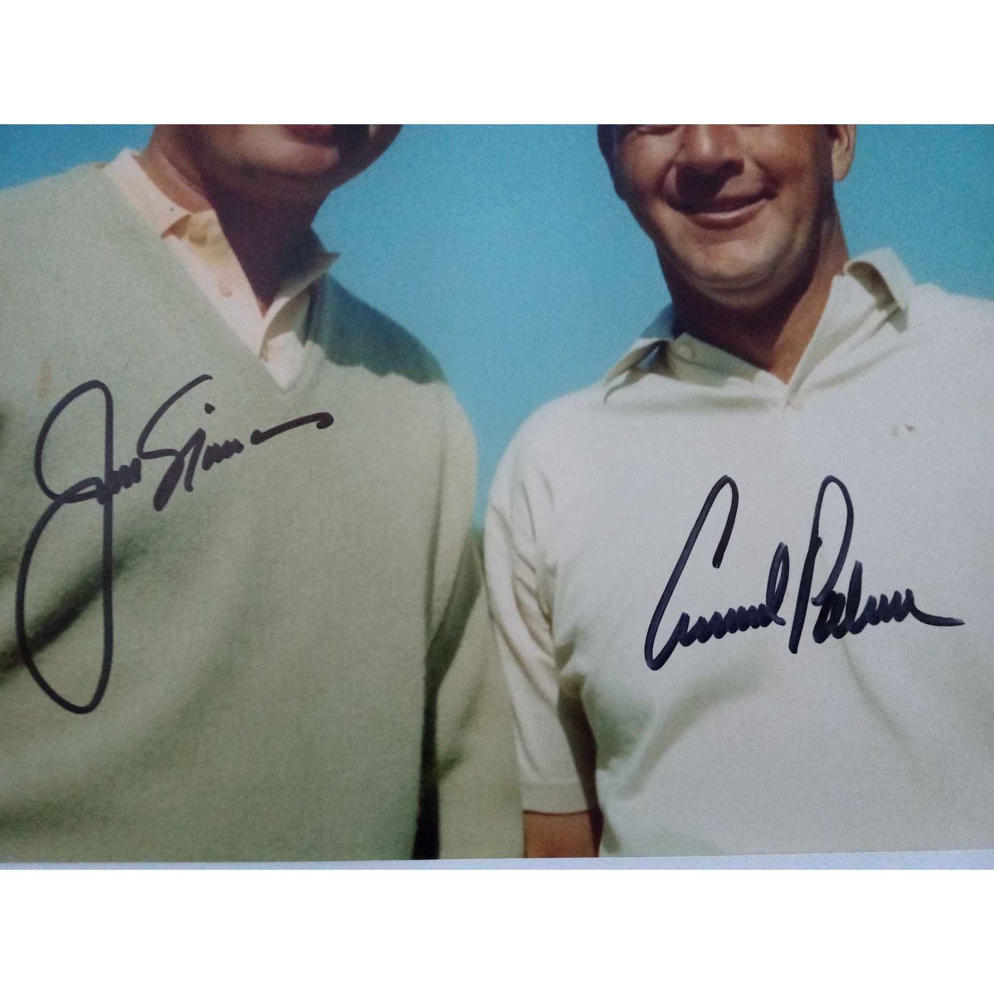 Jack Nicklaus and Arnold Palmer 8 by 10 signed with proof