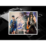 Load image into Gallery viewer, Angus Young and Saul Hudson Slash of Guns and Roses 8 x 10 signed photo with proof
