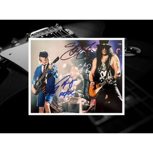 Angus Young and Saul Hudson Slash of Guns and Roses 8 x 10 signed photo with proof