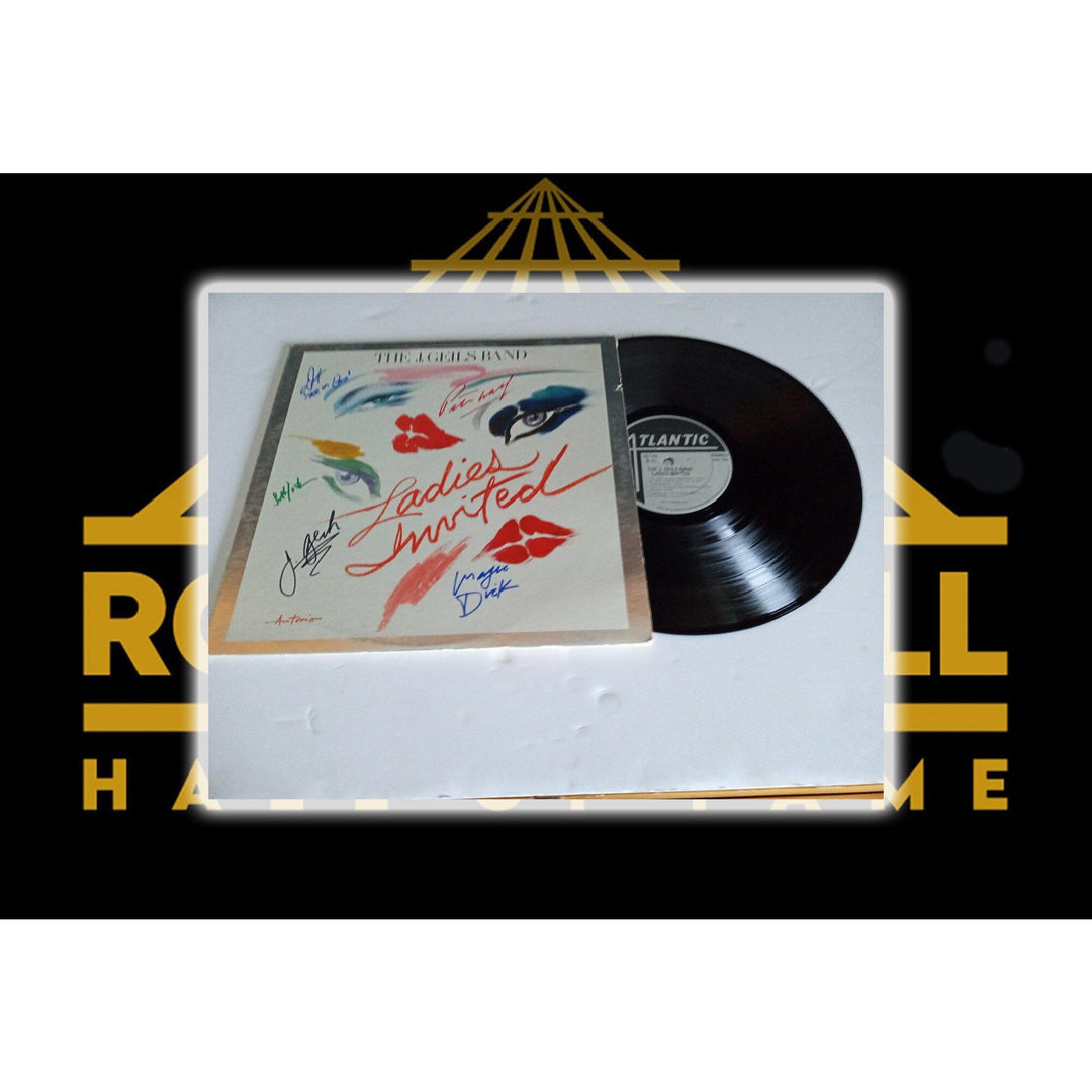 The J Geils Band, Magic Dick, Peter Wolf Ladies Invited LP signed with proof - Awesome Artifacts 