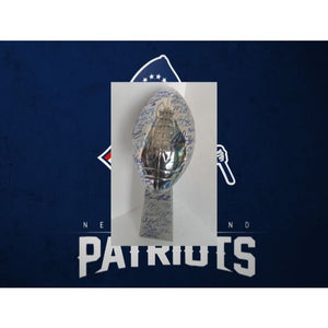 New England Patriots Super Bowl Champs Tom Brady Rob Gronkowski Bill Belichick signed Lombardi trophy with proof