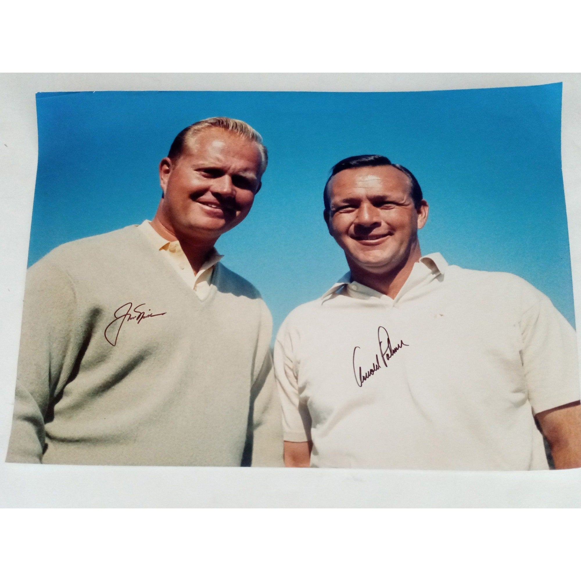Arnold Palmer and Jack Nicklaus 16 x 20 photo signed with proof