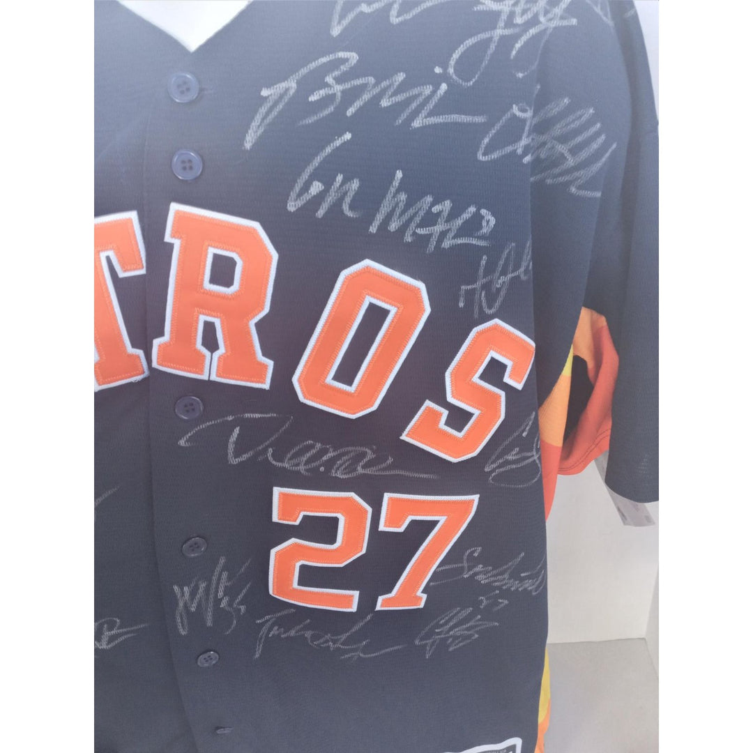 Jose Altuve George Springer Justin Verlander Dallas keuchel Houston Astros 2017 World Series champions team signed jersey